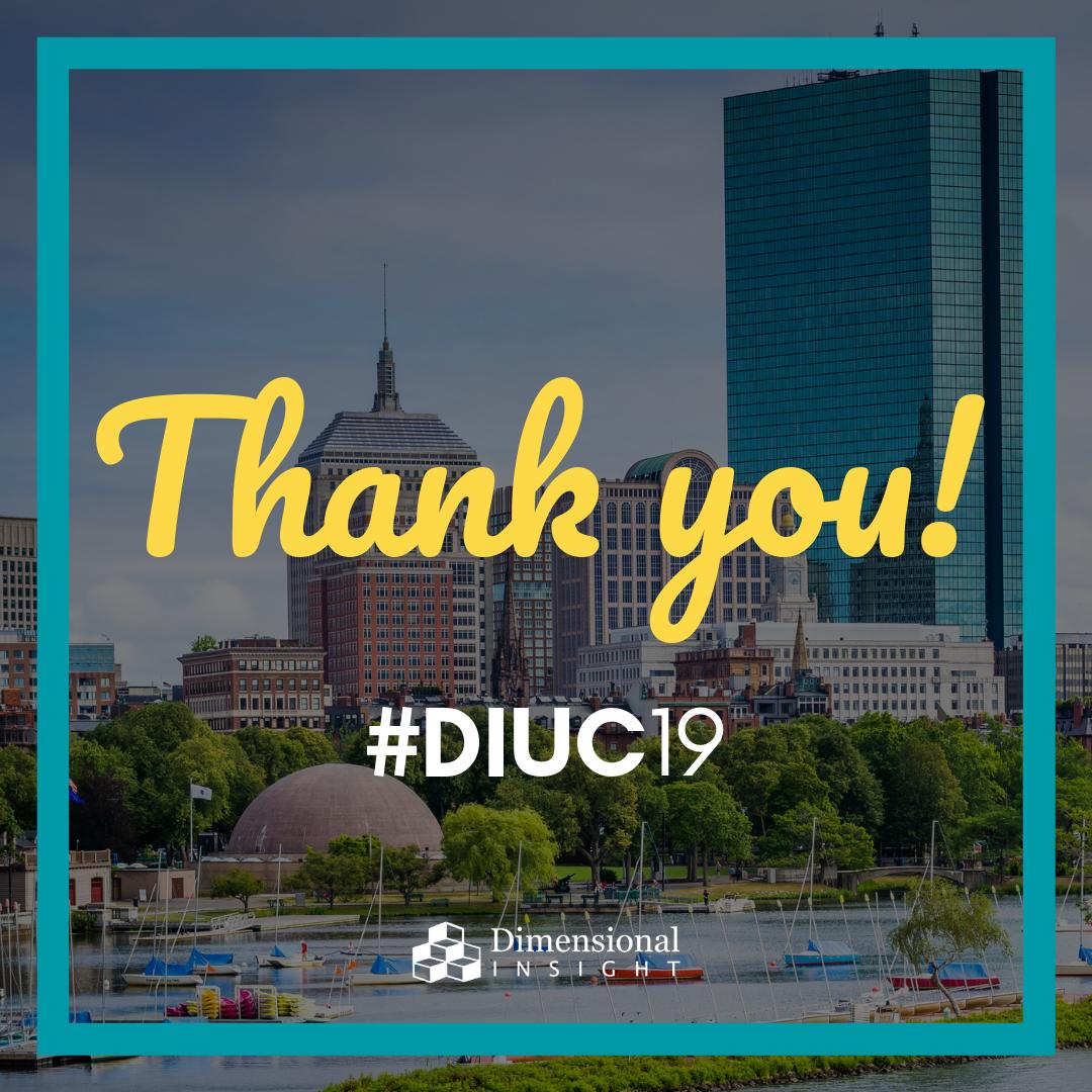 DI_tweet's tweet photo. Thank you to everyone who traveled to Boston to celebrate our 30th anniversary at #DIUC19. We hope that you enjoyed your time with us. Here’s to another 30 years of customer success! https://t.co/vRjkjBw3c7