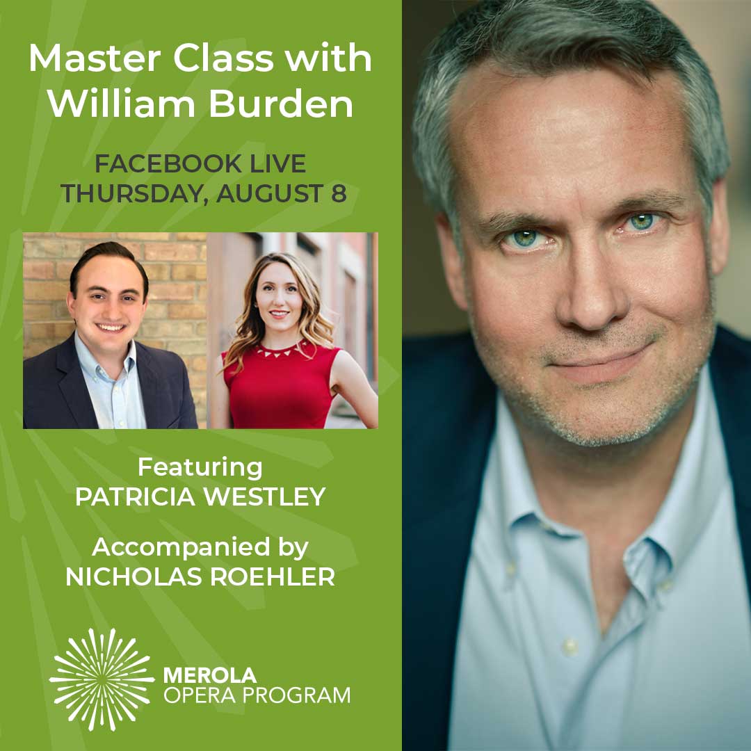 merolaopera's tweet photo. We are just a few hours away (7:30pm) from a #MasterClass w/ William Burden on #FacebookLive feat. 2019 #Merola artists @Patricia.Westley accompanied by @NichRoehler. Follow on https://t.co/X35UXvSsFg. #merola19 #merolaopera #merolaoperaprogram #FBLive #opera #sf #sanfrancisco https://t.co/ryIbjzrTB0