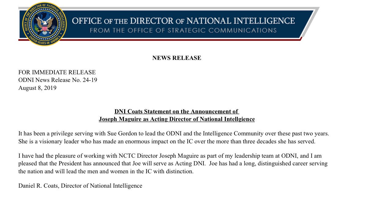 Image result for images odni maguire