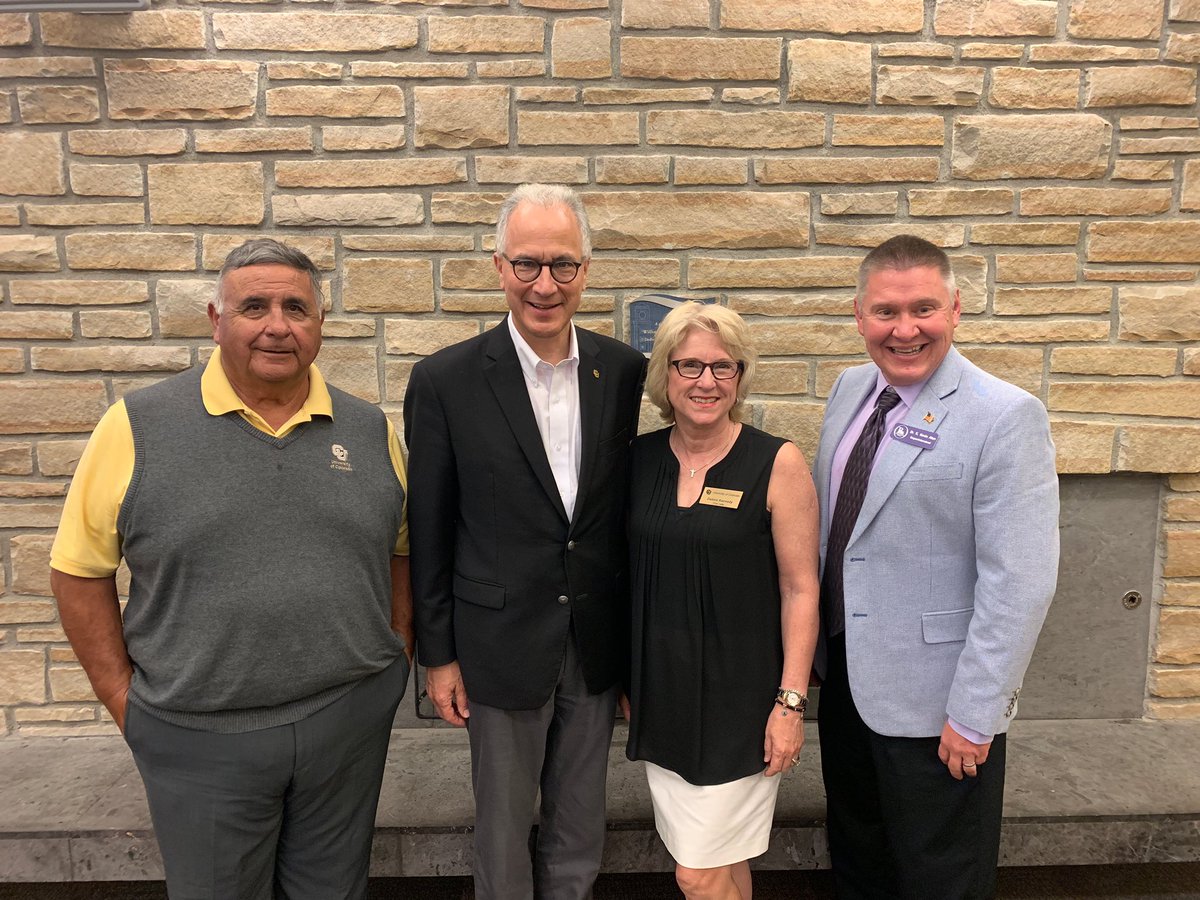 CUMarkKennedy's tweet photo. Board of Regents Chair Glen Gallegos and I had an interesting talk about K-12 and higher education with @BayfieldSchools Superintendent Kevin Aten, an innovative and enthusiastic educator. https://t.co/ZDuR85PTX3
