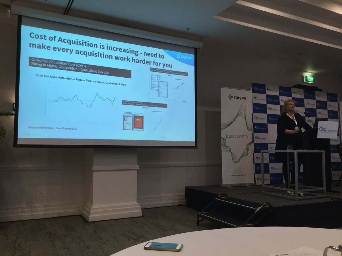 stephenhuppert's tweet photo. Cost of acquisition is increasing. @EmmaLoRusso, CEO @Digivizer, at @IBRConference #FundTech19 event https://t.co/Skyxpo0Tyt