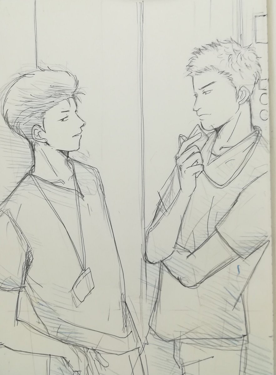 旦那が緊急入院したもんで(命全く別状ありません😅)、ずっと病院通ってます。若い医師や看護士さんにお会いすることが多くて、
暇じゃないけど😭暇な私は妄想中。。妄想に無駄な時間はない(筈)