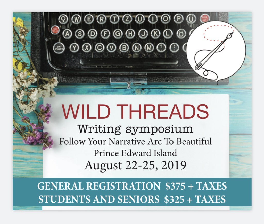 PEIWritersGuild's tweet photo. The perfect end to summer. #WildThreads2019. #NarrativeArcs to #PEI @tourismpei @WelcomePEI #CreativeWriting #PEI https://t.co/nDRjqHWKuo
