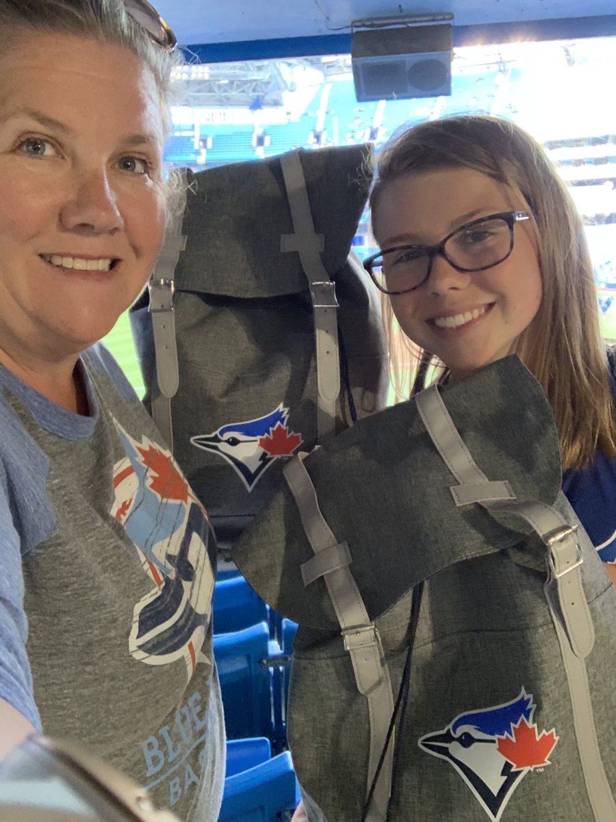 sjablack7's tweet photo. Having fun at the Blue Jay game on backpack night!  Would love to win something from Samsung!  #LetsGoBlueJays https://t.co/CrvlQWwEcQ