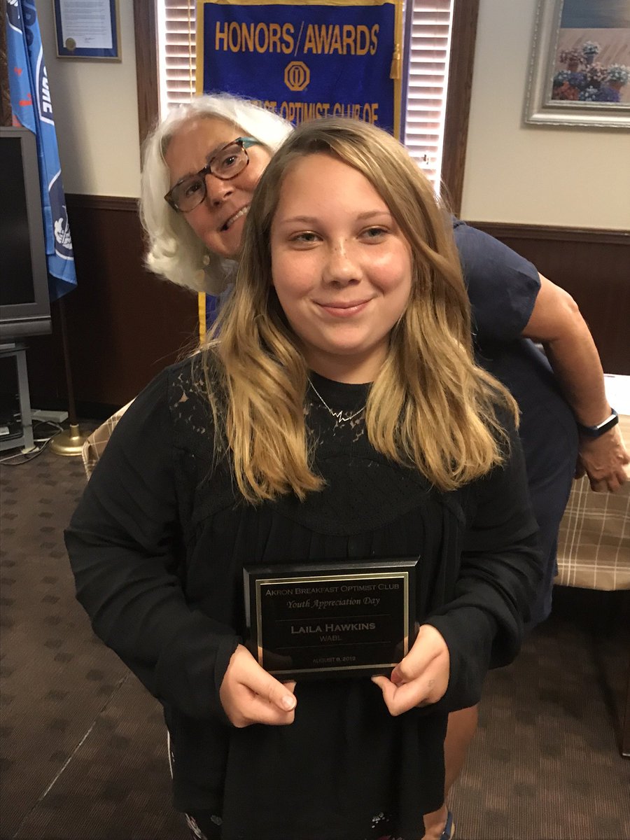 the_WABL's tweet photo. Our very own, Laila Hawkins (Junior League), being honored at today's Youth Appreciation Luncheon, hosted by the Akron Breakfast Optimist Club.
Congrats Laila!!! ๐๐๐
#WABL #HeyAkron #Community #AkronBreakfastOptimistClub #Softball #ThisIsAkron https://t.co/JjVZeAoabe
