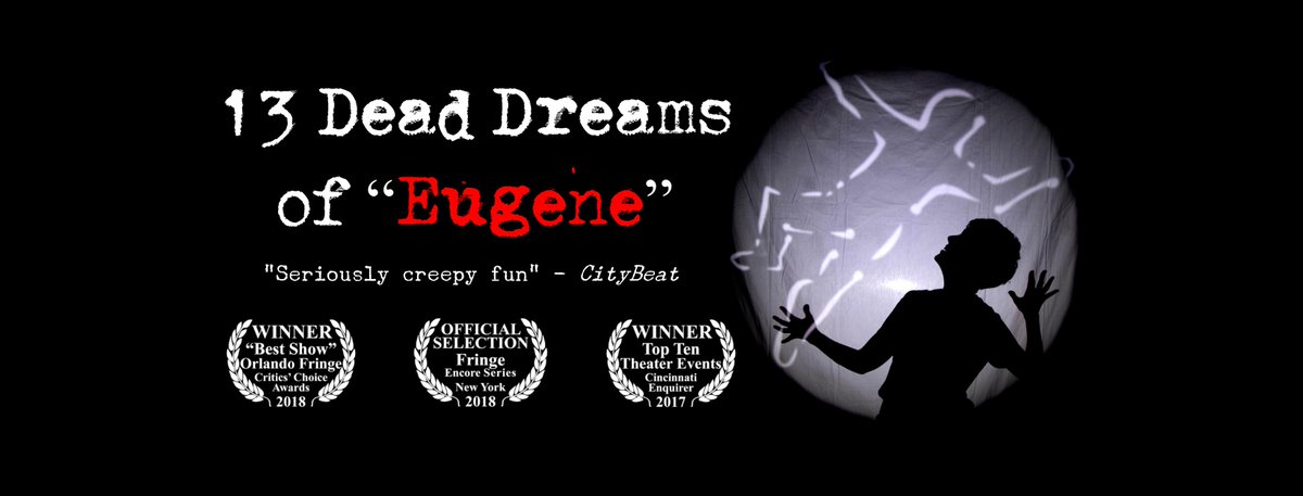 othererika's tweet photo. "If you had any doubts that puppet shows could be spooky, your fears are about to be quelled… and replaced with brand new ones..." ★★★★ - Wpg Free Press

13 DEAD DREAMS OF "EUGENE"
WINNER: "BEST SHOW" Orlando Fringe

#horror #shadowpuppetry #yegfringe #yxefringe #yyjfringe https://t.co/7OzhuYa5YH