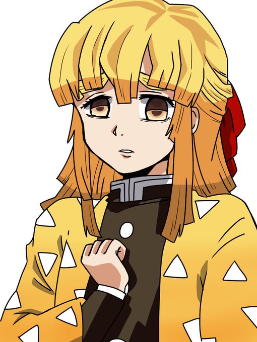 ふれいさんがTwitterに投稿した我妻善逸(鬼滅の刃)のイラスト。
