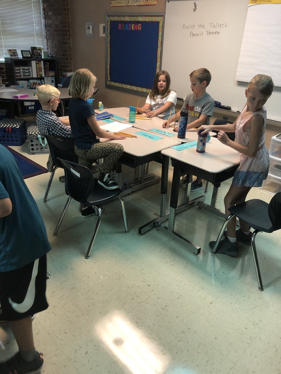 BruntonMs's tweet photo. Used some time today in teams to work on collaboration in our first STEM challenge, pencil tower #STEMpact #FMTFalconlife https://t.co/rFrRDnhz30