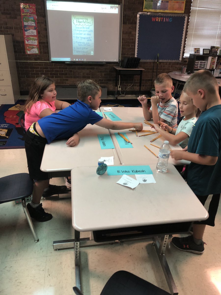 BruntonMs's tweet photo. Used some time today in teams to work on collaboration in our first STEM challenge, pencil tower #STEMpact #FMTFalconlife https://t.co/rFrRDnhz30