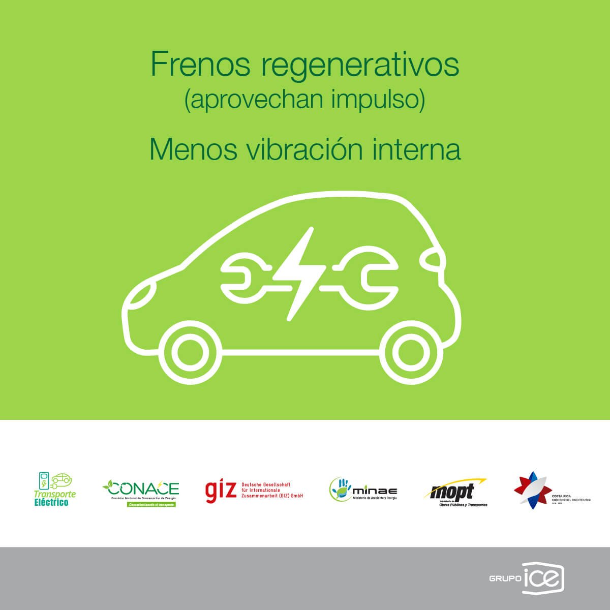 GrupoICEcr's tweet photo. Viajar en un vehículo eléctrico tiene sus ventajas, entre ellas se encuentra el ahorro, la disminución de ruido y es confortable.
#VehículosEléctricos
#CONACE
#DescarbonicemosCR https://t.co/XsPqCvplsB