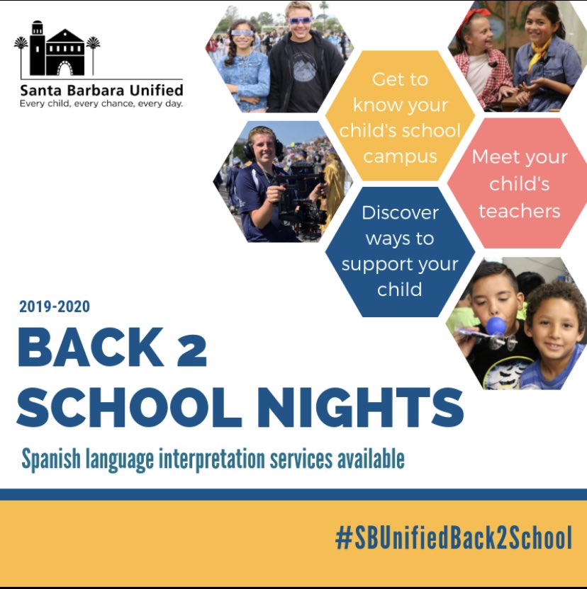 sbunified's tweet photo. Characters)
(August 8th)
It’s August &amp; #sbunified schools are back in session this month. Parents, please save the date for your school’s back to school night. Find event dates and times posted on our website at: https://t.co/FOFSrUIjU6 #SBUnifiedBack2School https://t.co/k95PE4GLP3