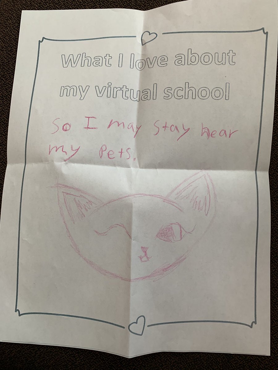 PSO_Texas's tweet photo. Why I love my virtual school...
@ConnectionsAcad @pubschoolops #ITrustParents https://t.co/ixHoZgsYtC