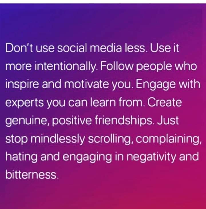 sarimusdar09's tweet photo. Tips menggunakan medsos biar bahagia dan ngga jadi seperti emak2 PEPES 

Stay away from negativity #TipsMedsos #JumatBerkah https://t.co/oJHdvuVR6X