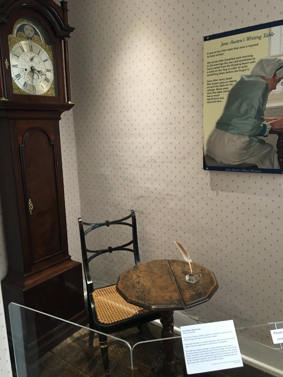 sheilagregoire's tweet photo. @KSPrior Oh! We were just in Chawton two weeks ago and saw the Jane Austen museum! It’s an amazing place. Saw the table she wrote all her novels on (it’s absolutely tiny). It would be lovely if this house could be incorporated in the museum or the Jane Austen walk! https://t.co/agSNqcX5Iq