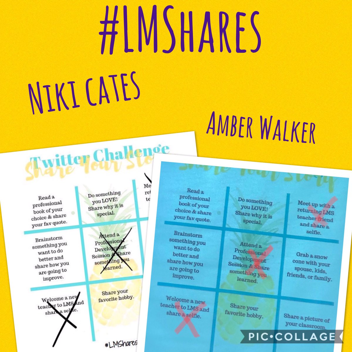 ndcates's tweet photo. LMS post your Tic Tac Toe Board for the August Twitter Challenge and tag #LMShares
One lucky LMS player will win a free tshirt! 💜💛 https://t.co/fndNiJrc4F