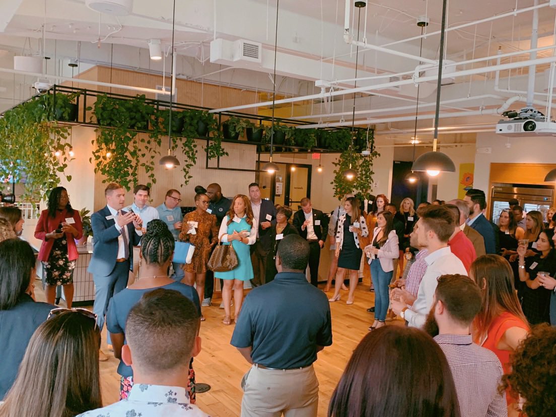 colieechristine's tweet photo. Thank you @ATLeaders &amp; @atlchamber for such an incredible networking opportunity at tonight’s event! Also major props to @WeWork Buckhead for providing this sweet space ✨ #ATLeaders #ChooseATL https://t.co/cl9oEs6Mxy