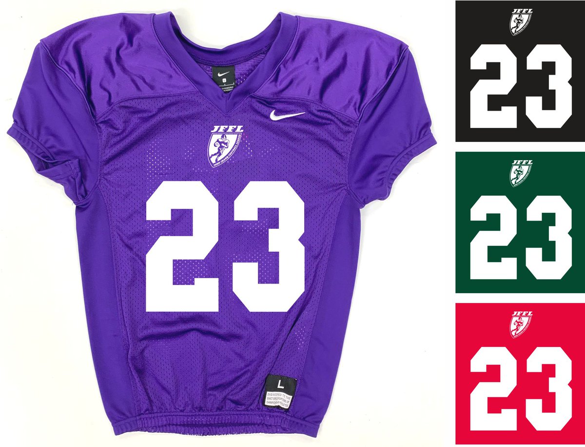 Here is a sneak peek of our new tackle football jerseys!! This would not be possible without our awesome sponsors. Thank you from everyone at John Frank Football and special thanks to <a href="/MuncieParks/">Muncie Parks & Rec</a> <a href="/JFLFootball765/">John Frank Football</a>