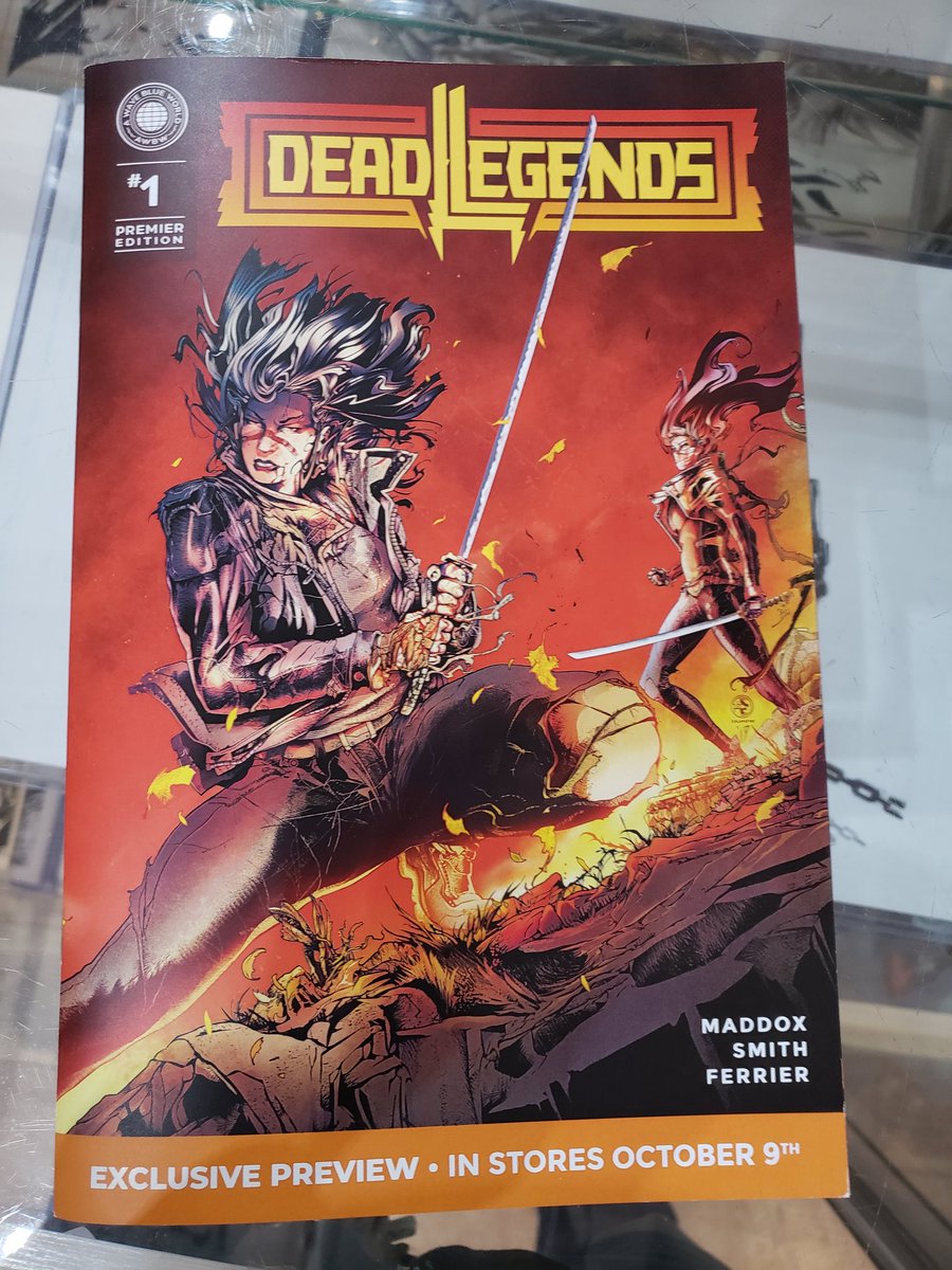 Great editor extraordinaire of @AWaveBlueWorld <a href="/JosephPIllidge/">Joseph P. Illidge</a> came by the gallery 2 personally deliver a preview copy of their new book #Mezo #1 &amp; #DeadLegends #1! I was so impressed w/ Mezo, that we r seriously thinking about an exclusive cover. Hmm... Both comes out this Oct.