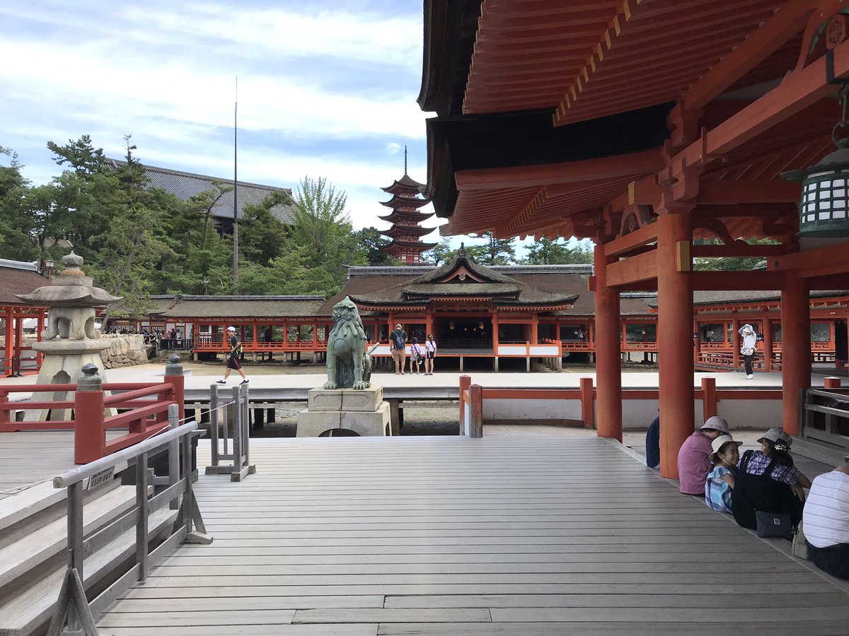 HNeko19's tweet photo. 厳島神社に行ってきたよー。今回は干潮だったけどどこからか水が湧き出てきていてとめもキレイだったよ。おみくじひいたら凶がでたよ.....もう一回ひいても凶がでて萎えた https://t.co/3Zy8qpNL3p