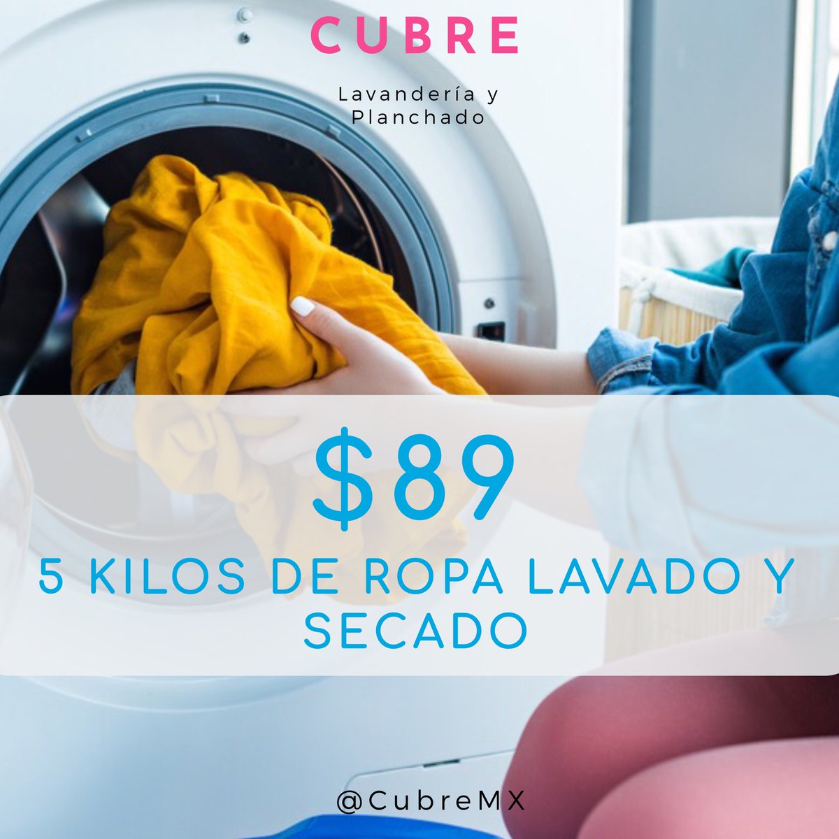 CubreMx's tweet photo. Disfruta más de tu tiempo y deja que nosotros nos encarguemos de tu ropa #CUBRE #YoSoyCUBRE https://t.co/keRWDhFW8p