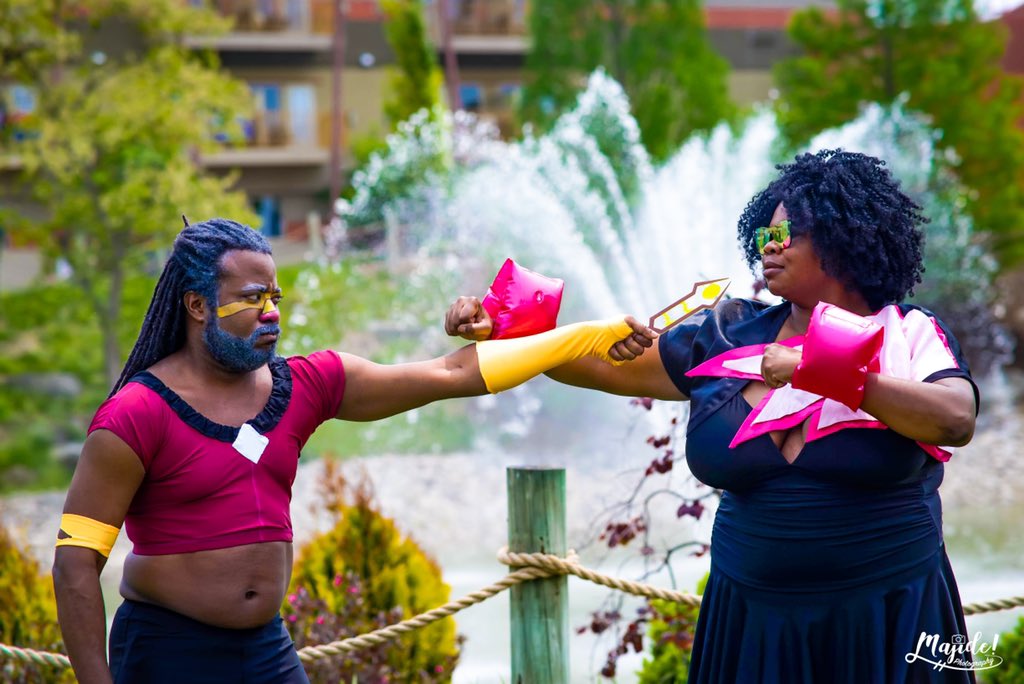 Majidephotos's tweet photo. The amazing Airship Ashanti in their swimsuit Steven Universe!!  @midwestbsfa #colossalcon #Matsuricon2019 #colossalcon2019 #otakon2019 #dragoncon2019 https://t.co/PevESG1bXT
