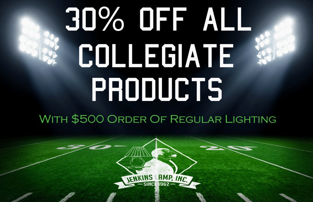 Jenkinslamp's tweet photo. The final buzzer for this deal is only 10 days away! Call for catalogs while you still can! #SEC #HomeDecor #Lighting #College #Football https://t.co/w6EUOPtlya