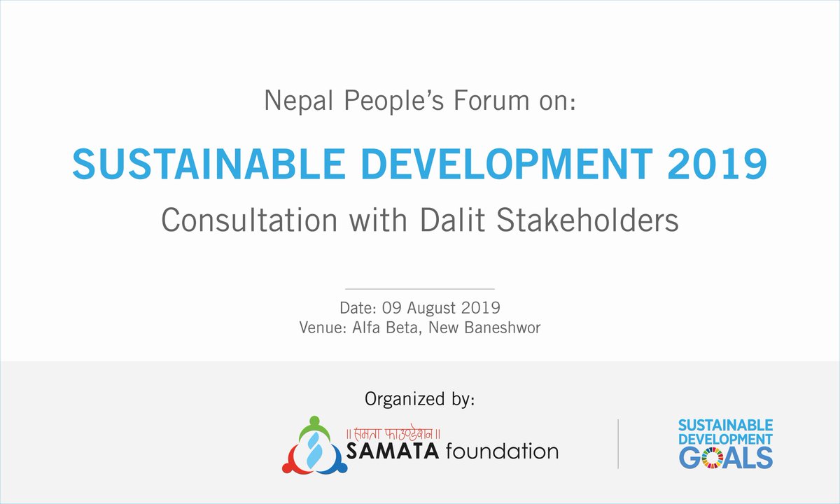 SamataFN's tweet photo. Nepal People's Forum on Sustainable Development 2019! @SamataFN in consultation with Dalit stakeholders! #ClimateChange #CombatingDesertification #UniversalHealthCoverage #FinancingDevelopment @SDG2030 @SDGaction @SDGFund @SdgNepal @GlobalGoalsUN @SDGoals @UN_Nepal @UN_SDG https://t.co/utWA0PWlIj