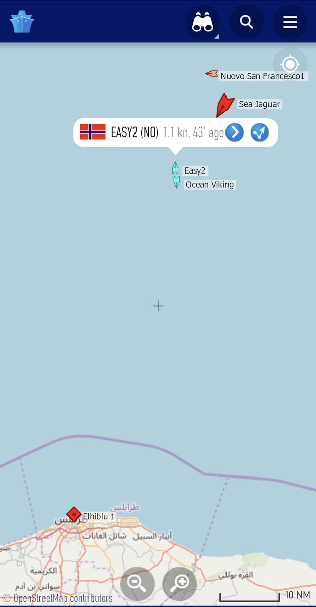 francescatotolo's tweet photo. La nave #OceanViking di @SOSMedFrance e @MSF_ITALIA ha calato in mare il gommone di salvataggio, #Easy2. https://t.co/Eu6iFRRJeu