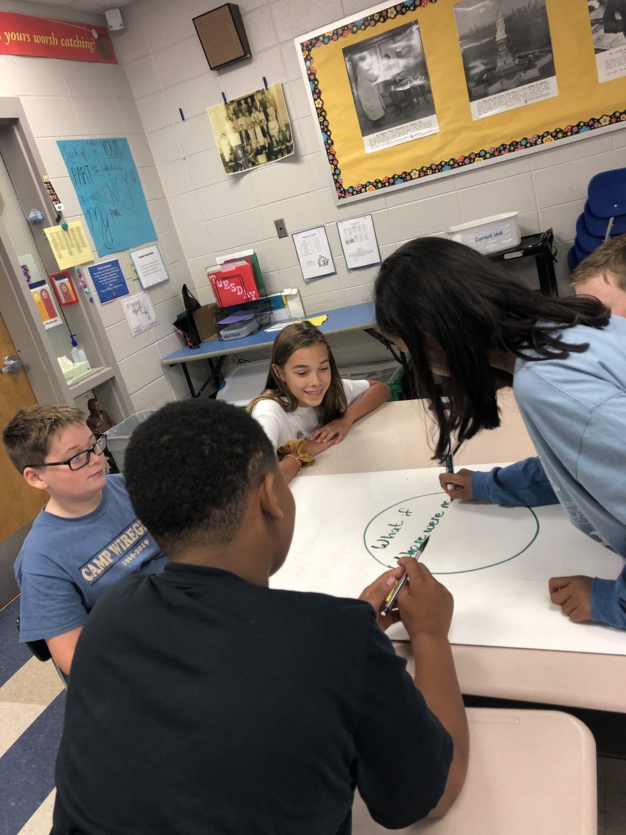 tammy_brown_edu's tweet photo. What if there were no rules?  #sixthgraders came up with positives and negative consequences to this scenario today. #expectmore19 #igniteexcellencemcss #theCOLTway #E3SS https://t.co/5yx16v2hsO