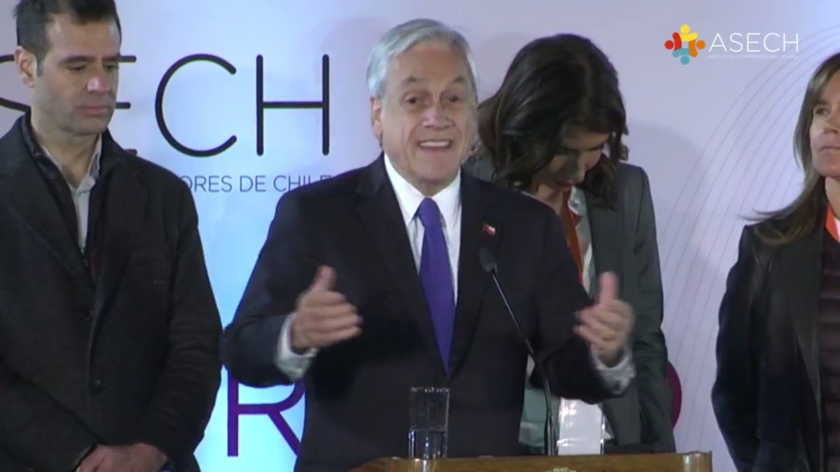 leomeyer's tweet photo. "Chile no está ni se está preparando para la revolución tecnológica mundial que se viene". Sincero el Presidente @sebastianpinera en #CumbreAsech y eso siempre es valorable.
#CumbreAsech2019 https://t.co/PcUC8N40hF
