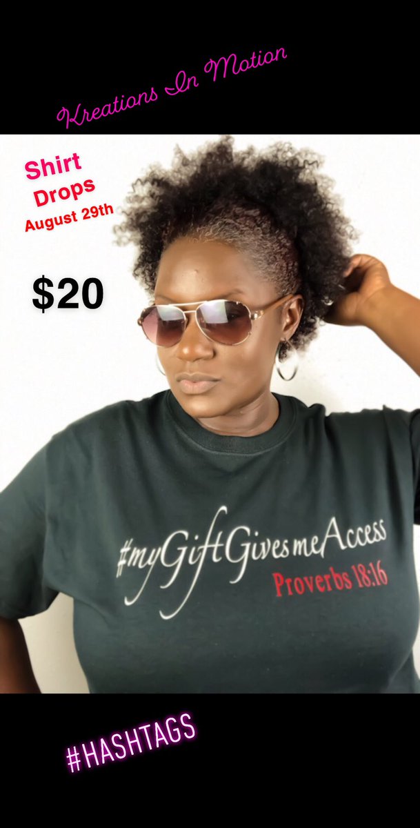 _KimberlyWarren's tweet photo. 1st t-shirt drops August 29th #MGGMA #EXCITED #PROVERBS1816 https://t.co/jzyBQ1gy5Z
