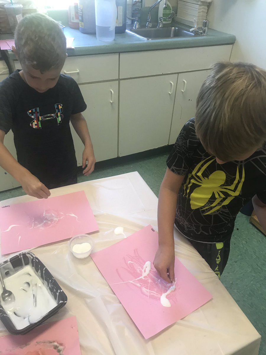 TheCLSSC's tweet photo. At small groups, the children painted with makeup sponges, made tie-dye out of wipes and markers, and created salt watercolor paintings! #summercamp #summerfun #summer @TheCampusSchool https://t.co/nxcartbMNX