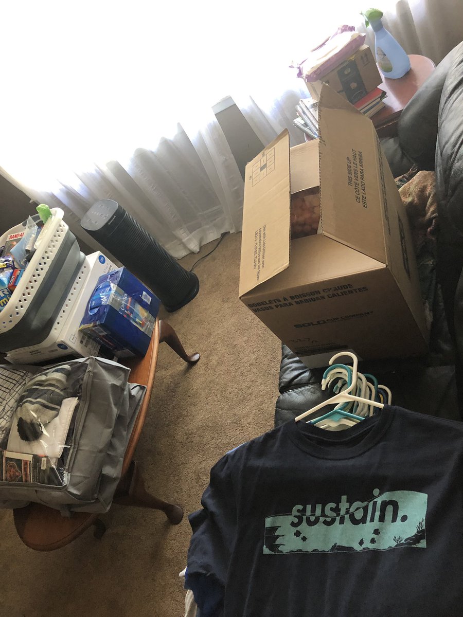 liz_cuda's tweet photo. Packing up to leave for college tomorrow.  Only the important things. @Coach_CDowns @sustain_env https://t.co/iqcbC6wW3R