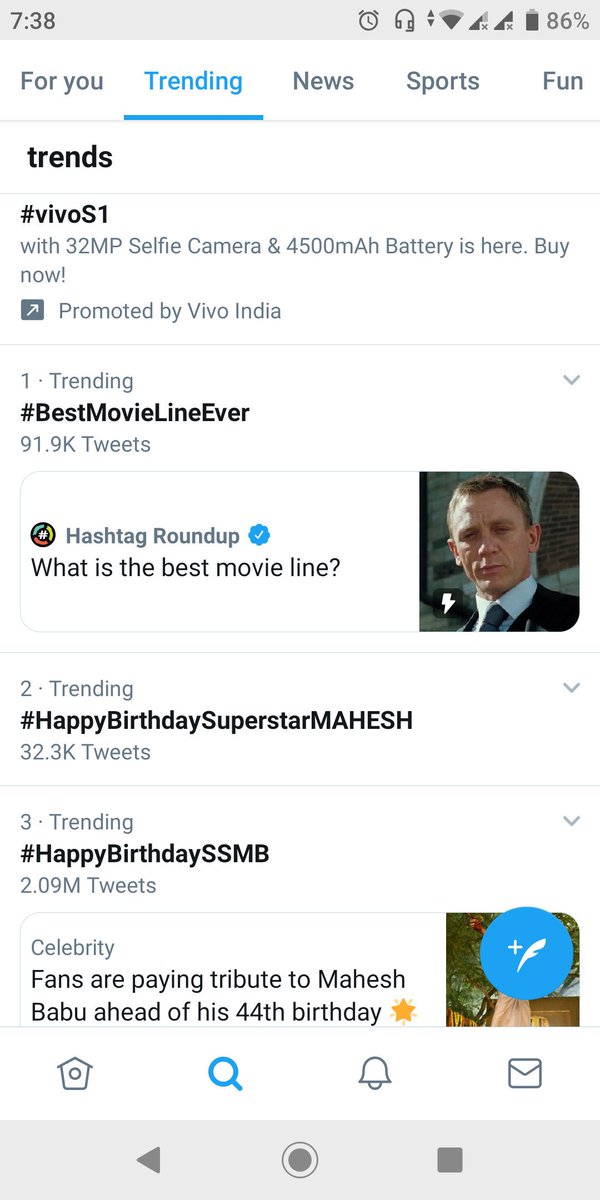 Venkatr19964818's tweet photo. Still trending #HappyBirthdaySSMB https://t.co/jQo0K7PvJK