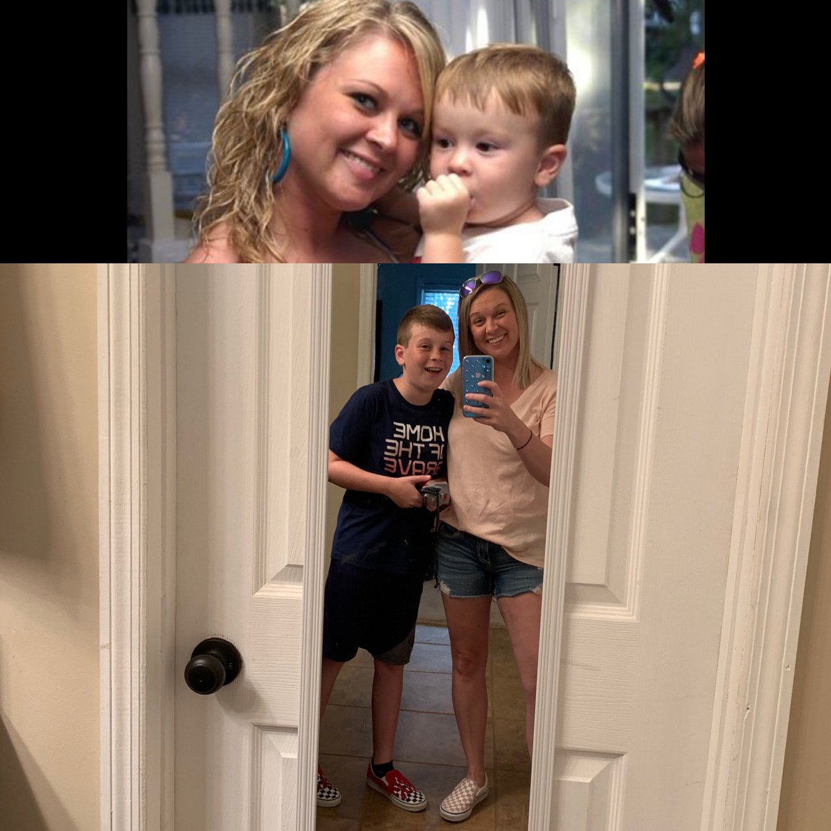 AshleaG1106's tweet photo. My first born is almost as tall as me.💙😭 time flies. https://t.co/KCBUjEwt4R