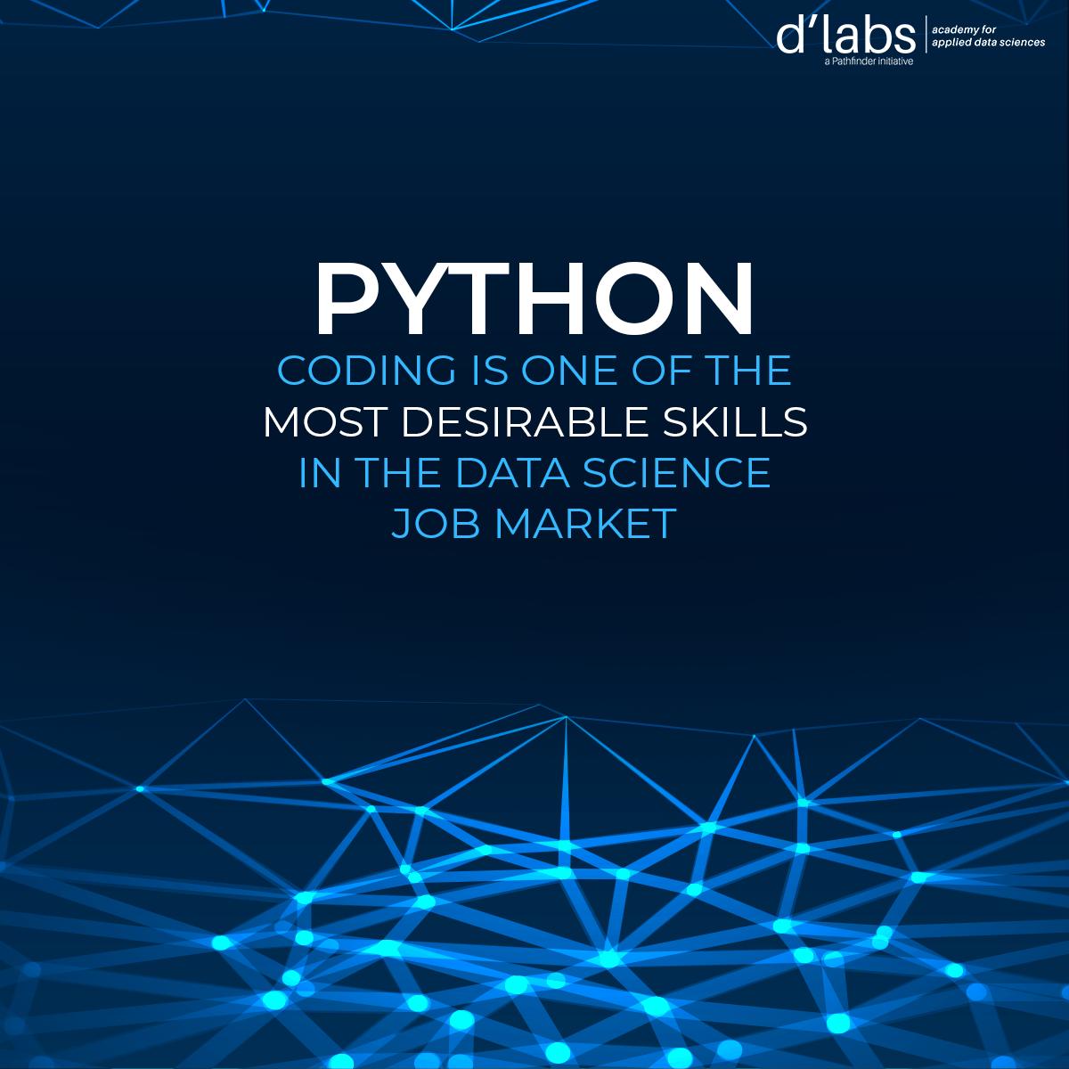 dlabsGlobal's tweet image. Python is popular for being a beginner-friendly language with many support resources. The vast majority of new data science tools are compatible with #Python, making it one of the primary languages for #DataScienceAnalytics. Learn Python for Data Science: bit.ly/2KoAhyq