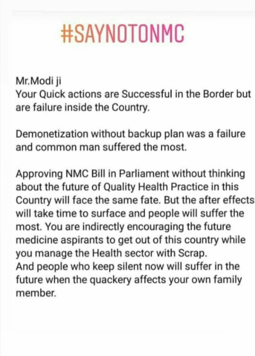 ChinthalaMonika's tweet photo. #SayNoToNmc it is definitely gng to hit common people no to nmc https://t.co/KXmsiHAJZT