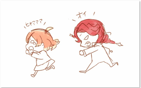 RedRuneKnight's tweet image. " COME BACK HERE YOU LITTLE PUNK.
YOU'RE COMING BACK IN WINDERMERE WITH ME!"

He's chasing @windermereapple, like always.