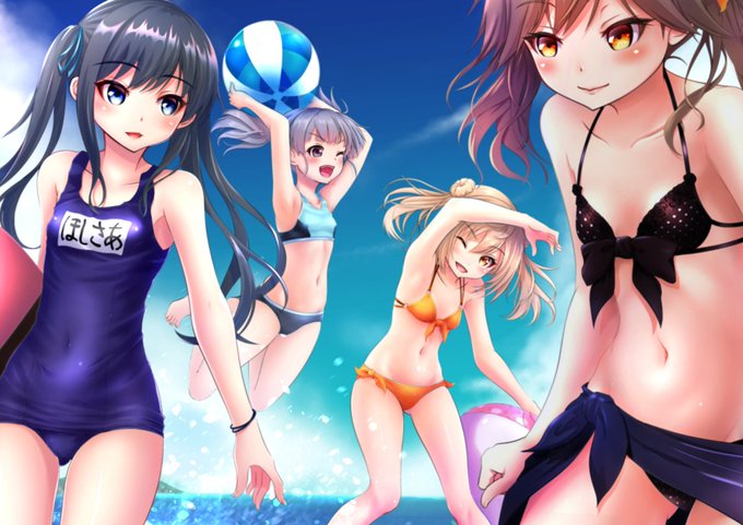 八駆の夏 #艦隊これくしょん #艦これ #第八駆逐隊 #八駆の日 https://t.co/IexLcL73n3 