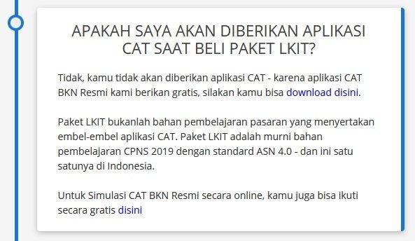 ASNCPNS's tweet photo. Bagi yang memerlukan  Aplikasi #SimulasiCATBKN resmi dan atau coba2 mengikuti #SimulasiCAT Resmi BKN secara online sebagai persiapan #tescpns2019 - kamu bisa lakukan di https://t.co/BDre0UxoH7 secara GRATIS...met belajar 😊

#CATCPNS2019
#CATCPNS
#TesCPNS
#SoalCPNS
#SoalHOTSCPNS https://t.co/wtGFt7YK3b