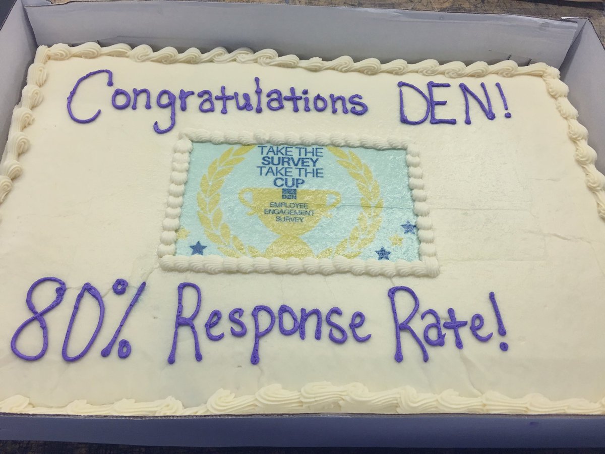 MariaMoon's tweet photo. 🏆 An 80% response rate is AMAZING! #EmployeeEngagement #DENFX #DenTechOps 🍰 We love our sweet treats. https://t.co/0AbSvnWyaB