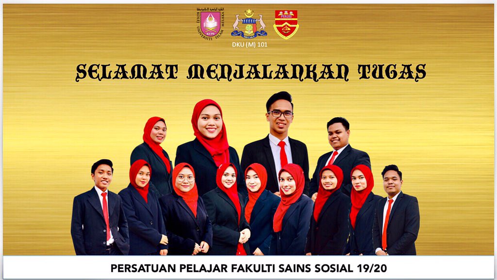 persisunimel's tweet photo. semoga kepimpinan kali ini dapat melaksanakan tanggungjawab dengan penuh amanah dan dedikasi serta dapat melonjakkan lagi nama fakulti sains sosial...

#persis19/20
#fssstyle https://t.co/RgUiEYA8AH
