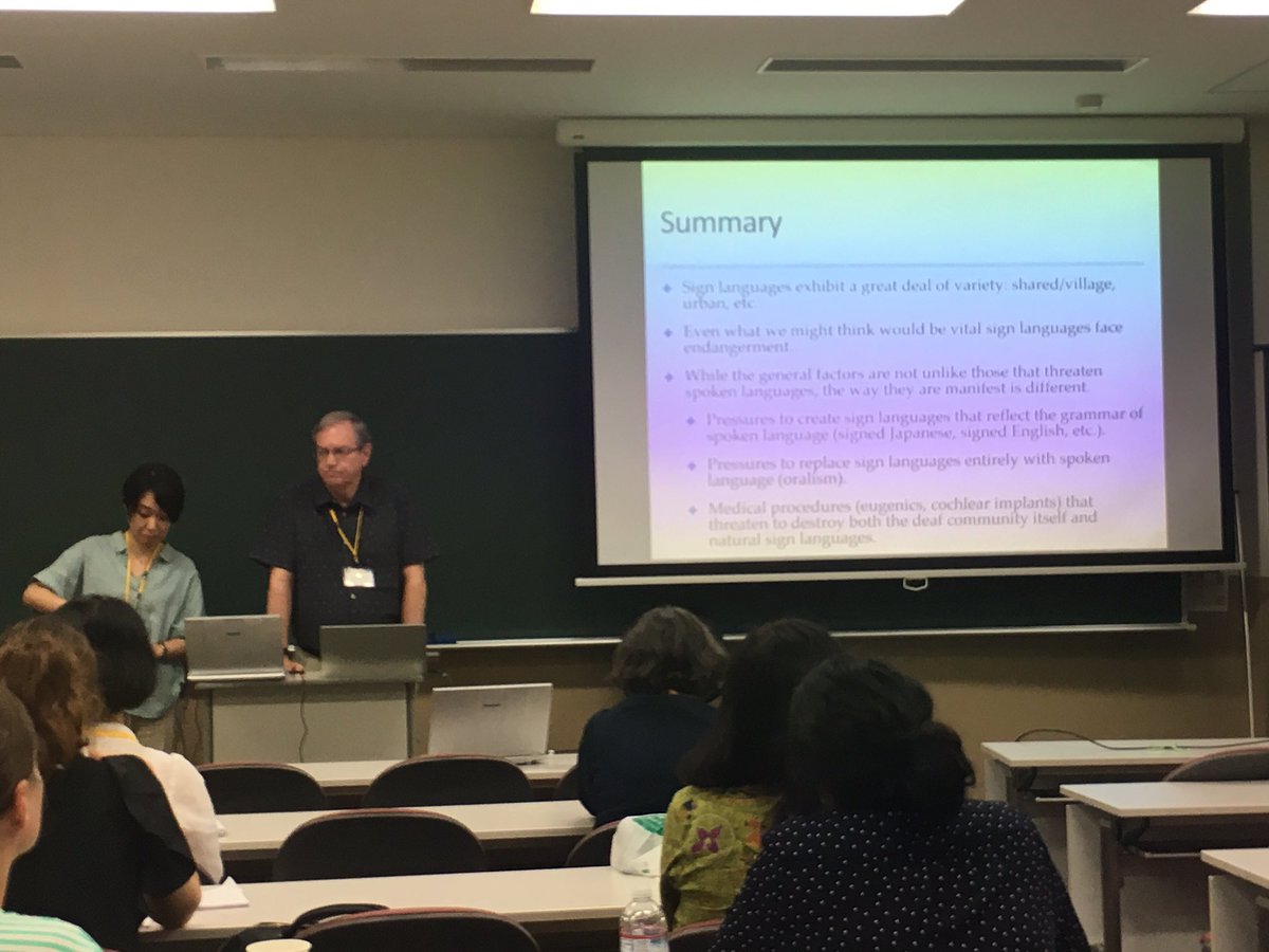 leesonl's tweet image. “Even what we think of as vital sign languages face endangerment” - S.Wilcox @iclc15 @IYIL2019 #ICLC15 #ICLC15 #LanguageEndangerment