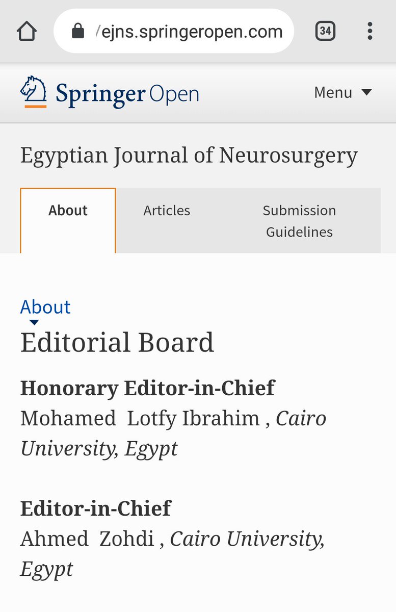 ignatiusesene's tweet photo. New role as the #Managing_Editor for the #Egyptian_Journal_of_Neurosurgery (EJNS) , a peer reviewed periodical published by #Springer. Daunting task but will meet up to expectations.
#Research_In_Africa #Research_Quality
#WFNS_Ethics_Committee https://t.co/SVbtkUGS1T