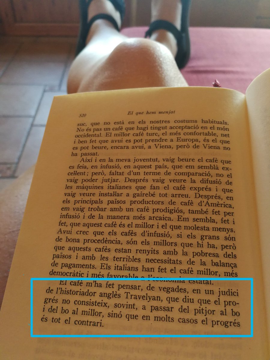 Això de menjar menys carn m'ha fet pensar en la reflexió de Pla sobre el progrés a 'El que hem menjat'.