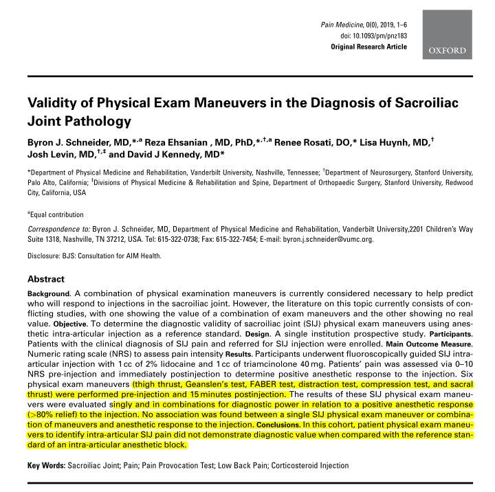 PhysioMeScience's tweet photo. Validity of Physical Exam Maneuvers in the Diagnosis of Sacroiliac Joint Pathology 

👀👆👀👇👇👇

https://t.co/Lbz6fvXp0e https://t.co/dhc2n3Gugr