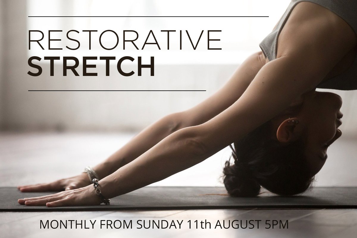 PLHealthHub's tweet image. RESTORATIVE STRETCH - SUNDAY 11TH AUGUST 5PM

Restore your body and balance your mind. This class offers a deep stretch for all major muscle groups and will also include calming movements with restoration in mind while rehydrating your connective tissues.