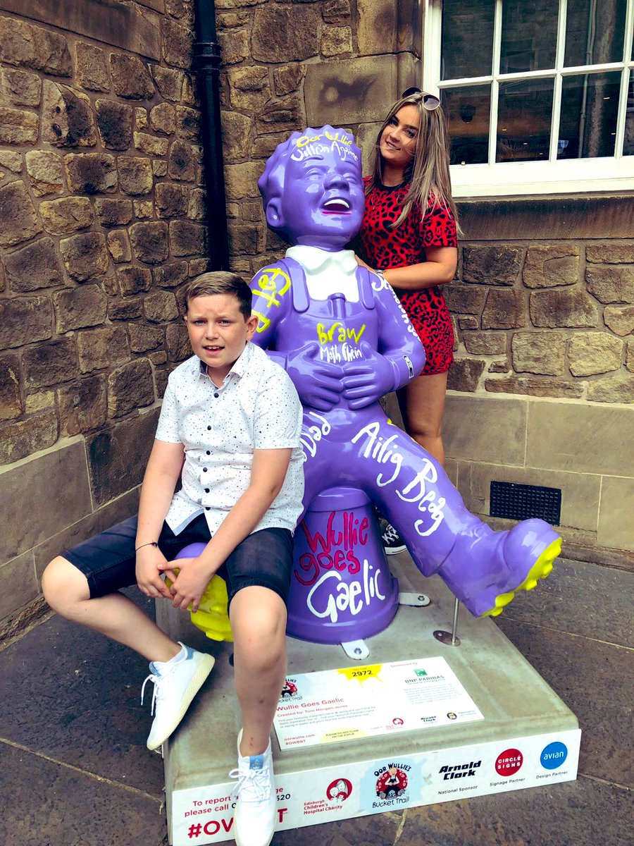 CaraMurdoch's tweet photo. So last year has been hard for us all but tomorrow we do the “Oor Wullie” walk to help @GCH_Charity. This charity is absolutely amazing and has helped me and my family so much in the last year, so we are going repay them. @OWBIGBucket https://t.co/4i9646FbDq