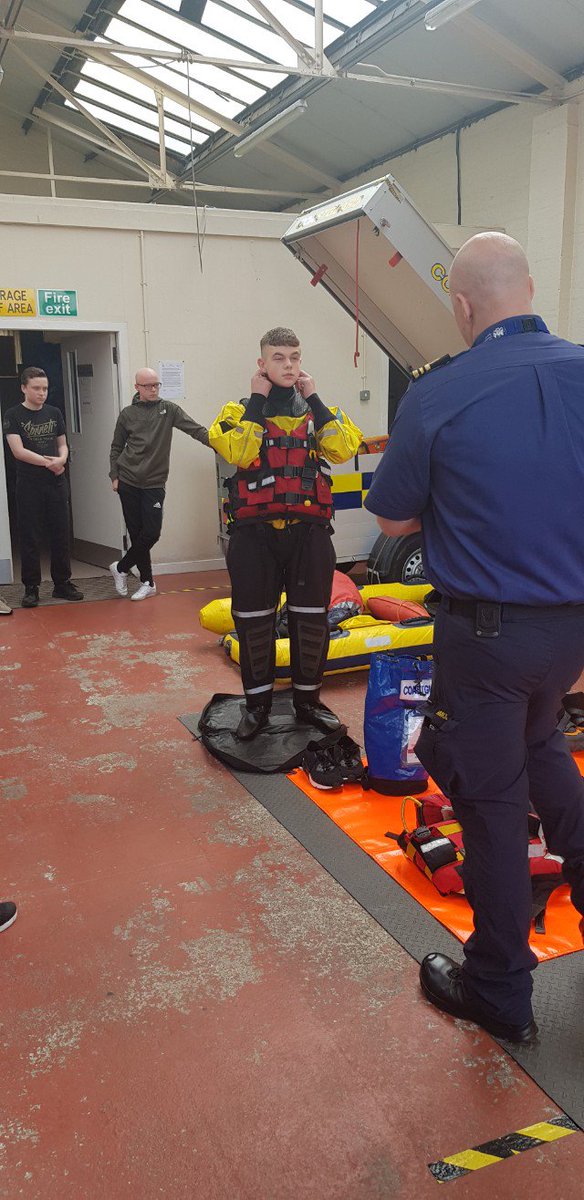 Thanks to <a href="/GreenockCRT/">Greenock Coastguard Rescue Team</a>  <a href="/MCA_media/">Maritime and Coastguard Agency</a> and <a href="/ArdrossanCRT/">Ardrossan Coastguard</a> for delivering an eventful "hands on" afternoon to #PSYV Paisley &amp; Inverclyde on their role within the Maritime and Coastguard Agency as a category 1 Emergency Service.

#HMCoastguard, #GreenockFireStation