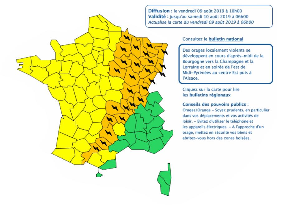 coz_sudest's tweet photo. #vigilanceOrange aux orages à/c de 10h00 pour 6 département de notre zone sud-est. Le début d'événement est prévu vers 16h00. Soyez prudents, en particulier dans vos déplacements. https://t.co/IZbwLTNHPM